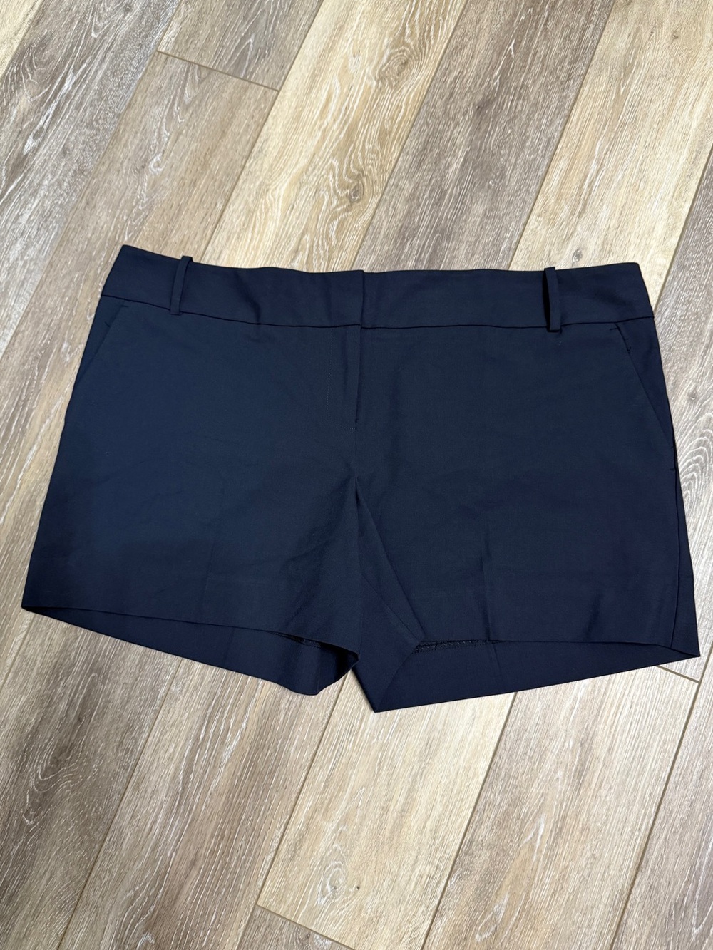 #21)  Women’s High Waist Navy Dress Shorts